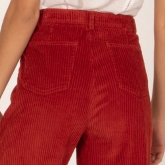Amuse Society rust cropped wide wale corduroy pant - Picture 5 of 5